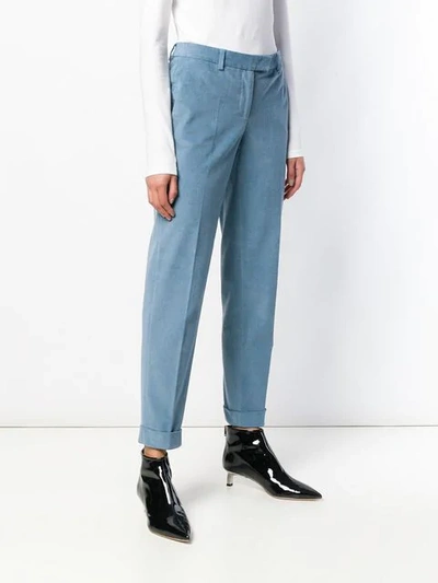 Shop Alberto Biani Corduroy Trousers In Blue