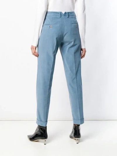 Shop Alberto Biani Corduroy Trousers In Blue