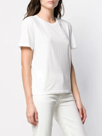 Shop Saint Laurent Round Neck T-shirt In White