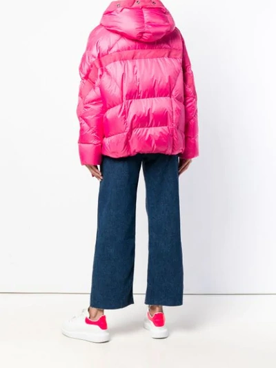 Shop As65 Fur Trimmed Puffer Coat - Pink