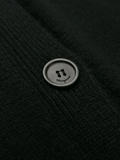 Shop Ferragamo Tassel Cardi-coat In Black