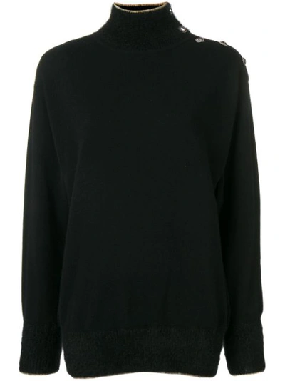 Shop Alberta Ferretti Shoulder Button Jumper - Black