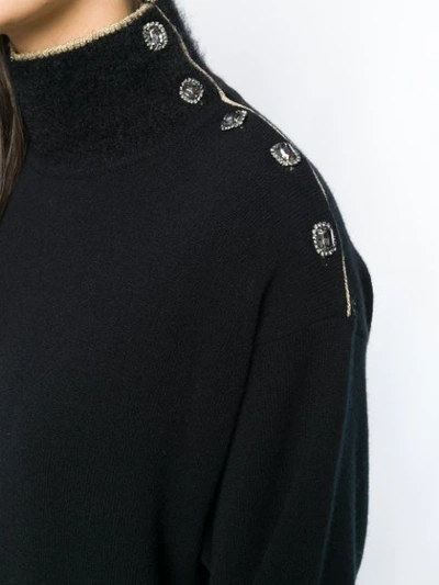 Shop Alberta Ferretti Shoulder Button Jumper - Black