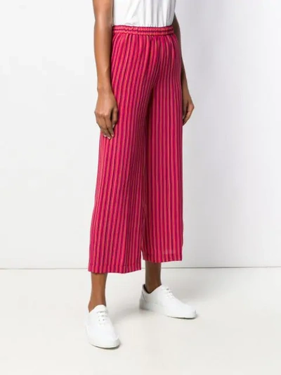 Shop Aspesi Silk Flared Trousers In Red