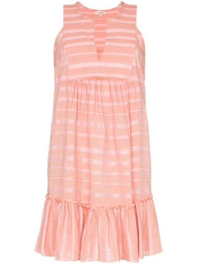 Shop Lemlem Tatyu Ruffled Mini-dress In Pink