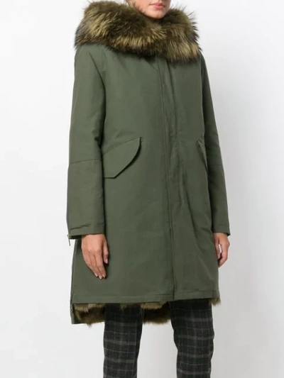 Shop Furs66 Zipped Parka - Green