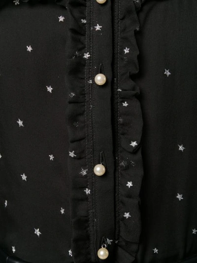 Shop N°21 Nº21 Star Print Sheer Blouse - Black