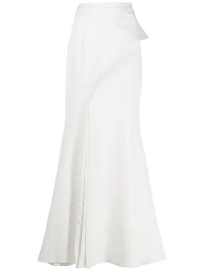 Shop Avaro Figlio Flared Maxi Skirt In White