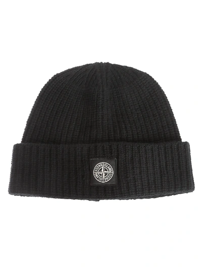 Shop Stone Island Logo Patch Beanie