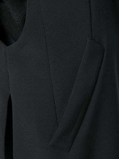 Shop Maison Margiela Belted Sleeveless Vest In Black