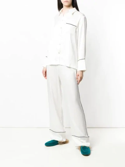 Shop Asceno Pyjama Trousers In White