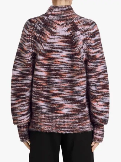 Shop Burberry Cashmere Silk Mouliné Sweater In Multicolour