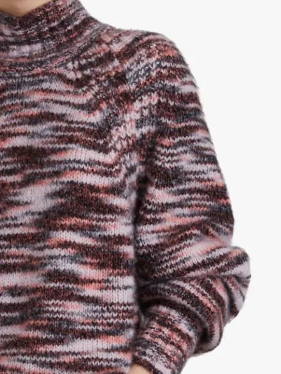 Shop Burberry Cashmere Silk Mouliné Sweater In Multicolour