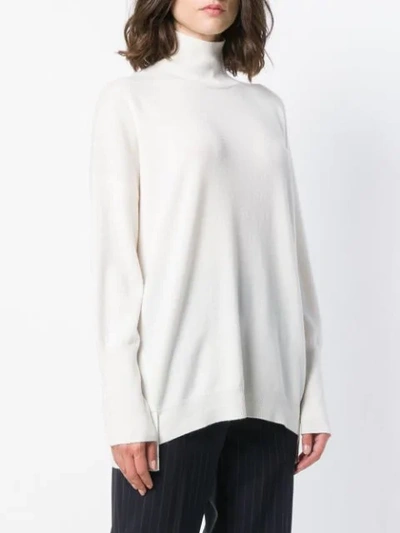 Shop Agnona Cashmere Oversized Sweater In White