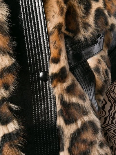 Shop Givenchy Zipped Leopard Vest In Black
