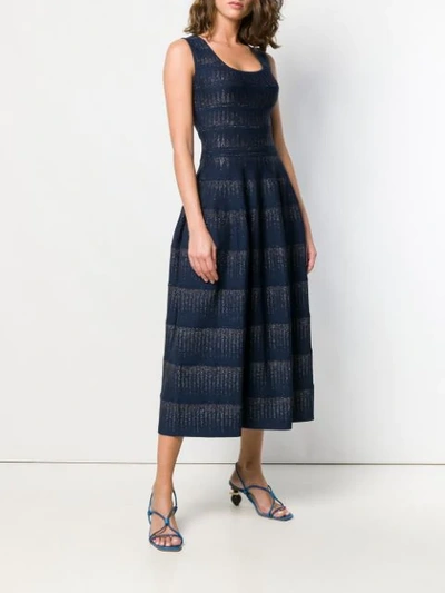 Shop Antonino Valenti Lidania Knit Midi Dress - Blue