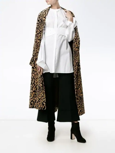 Ellery Corset Belt Cotton Shirt In White