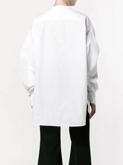 Ellery Corset Belt Cotton Shirt In White