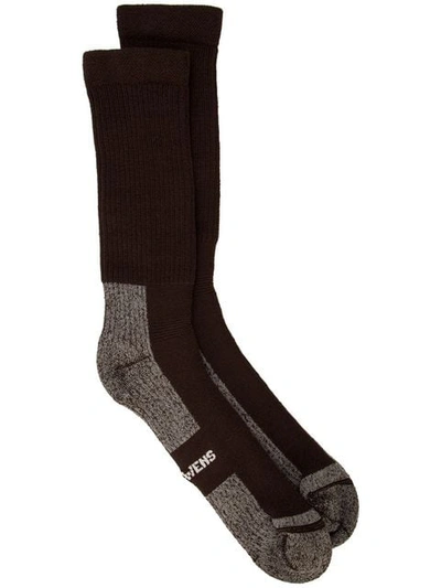Shop Rick Owens Hiking Socks In Brown