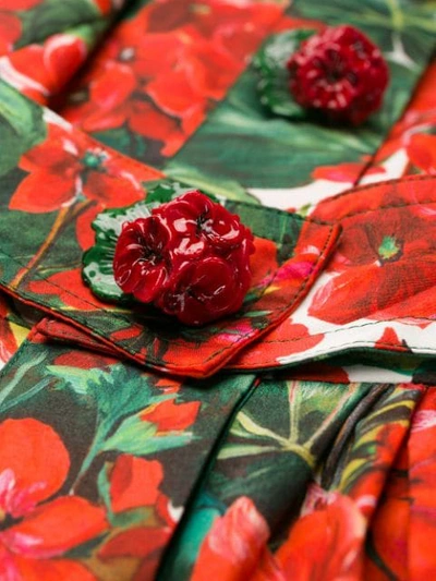 Shop Dolce & Gabbana Portofino-print Midi Dress In Red