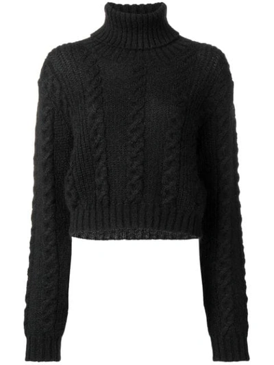 Shop Versace Roll Neck Jumper - Black