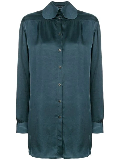 Shop Miaoran Long-sleeve Fitted Shirt In Blue