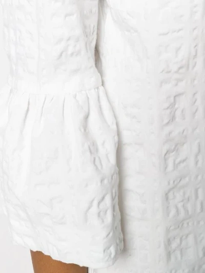 Shop Antonelli Textured Puff Sleeve Dress - White