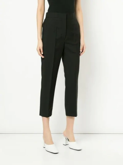 Shop Ports 1961 Creased Cropped Trousers In Black