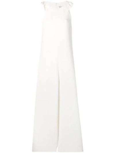 Shop Red Valentino Wide Leg Jumpsuit In White