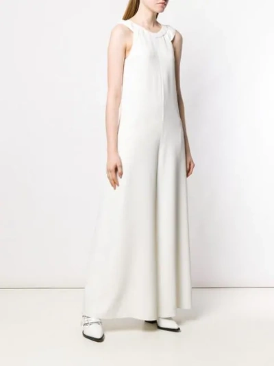 Shop Red Valentino Wide Leg Jumpsuit In White
