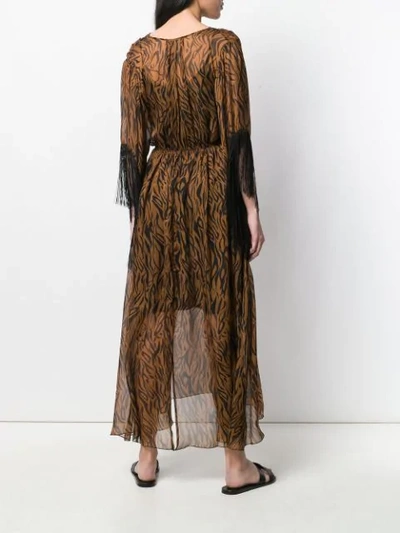 Shop Antonelli All-over Print Dress In Brown