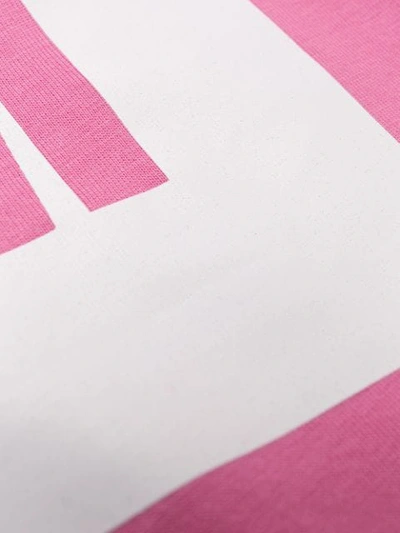 Shop Msgm Logo Print T In Pink