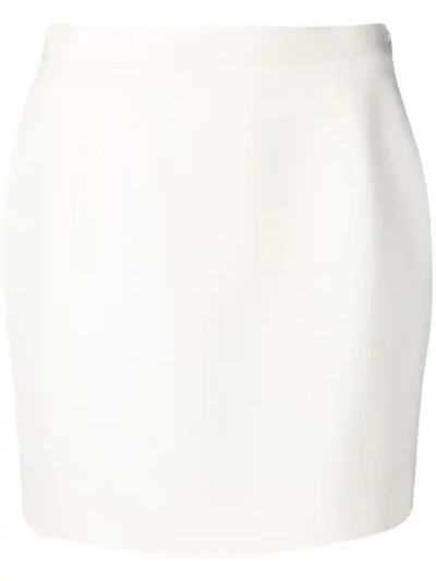 Shop Alessandra Rich Fitted Mini Skirt In White