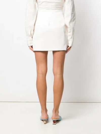 Shop Alessandra Rich Fitted Mini Skirt In White