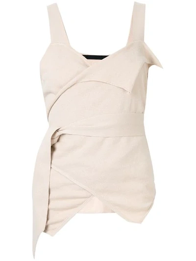 Shop Muller Of Yoshiokubo Cache-coeur Knitted Cami In White