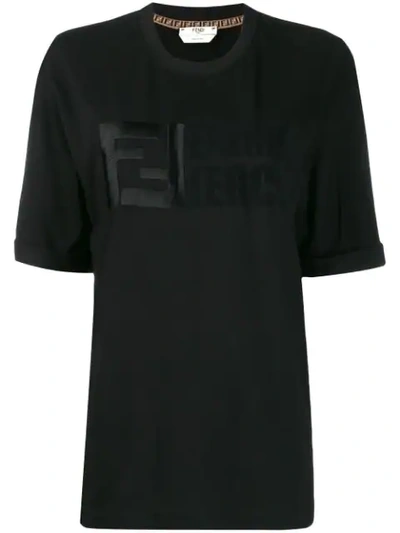 Shop Fendi Ff Motif T-shirt In Black