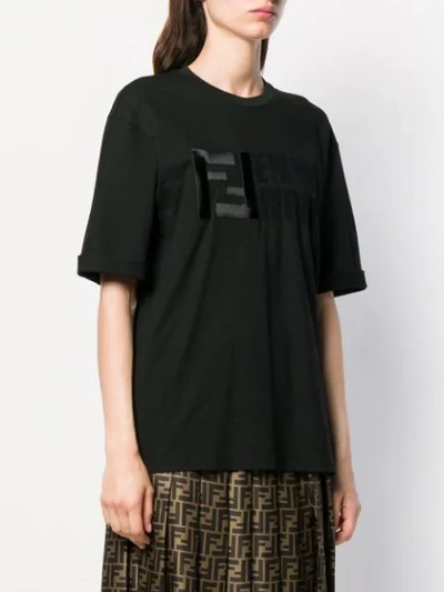 Shop Fendi Ff Motif T-shirt In Black