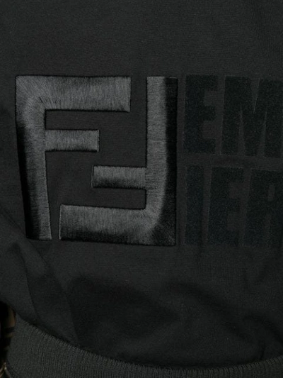 Shop Fendi Ff Motif T-shirt In Black