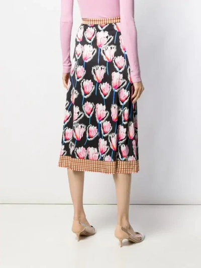 Shop Temperley London Reversible Floral Skirt In Black