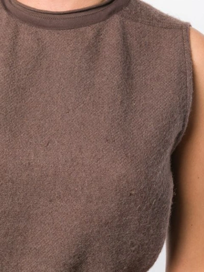 Rick Owens Short Sleeveless Dress In Brown