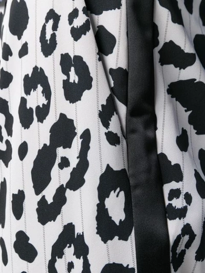 Shop Koché Leopard Print Straight Trousers In Grey