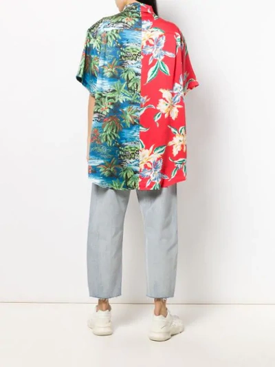 Shop Lost Daze Oversized Double Print Shirt In Red