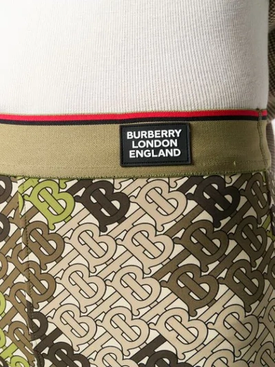 Shop Burberry Monogram Print Leggings In Neutrals