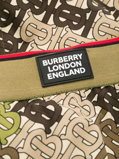 Shop Burberry Monogram Print Leggings In Neutrals