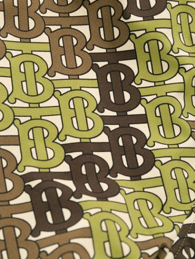 Shop Burberry Monogram Print Leggings In Neutrals