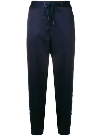 Shop Kris Goyri Flags Stripe Track Pants In Blue