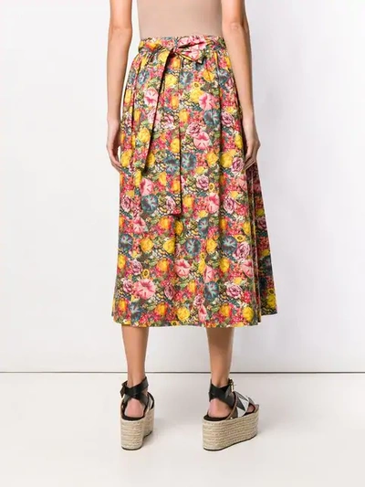 Shop Marni Floral Skirt In Pink