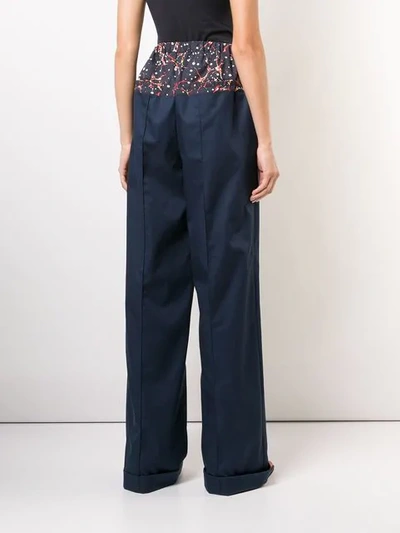 Shop Rosie Assoulin Wide Leg Trousers In Blue
