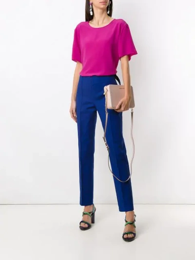 Shop Alcaçuz Lotus Trousers In Blue