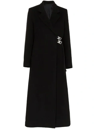 Shop Alyx Double-breasted Wool Buckle Coat In Black